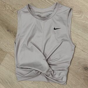 Nike Gray Muscle Tee Crop Fitted
